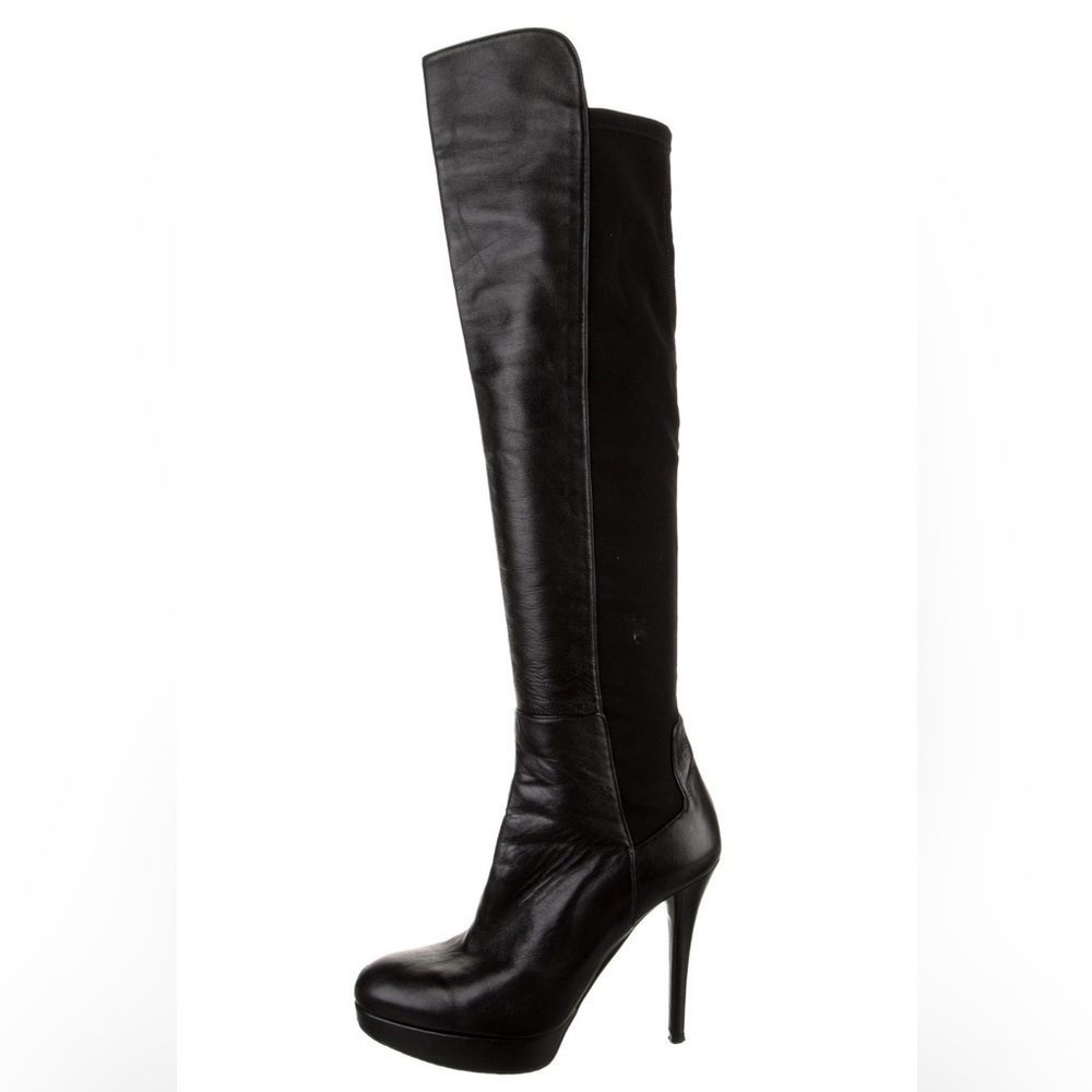 Stuart Weitzman Leather Knee-High Black Boots (US 9)